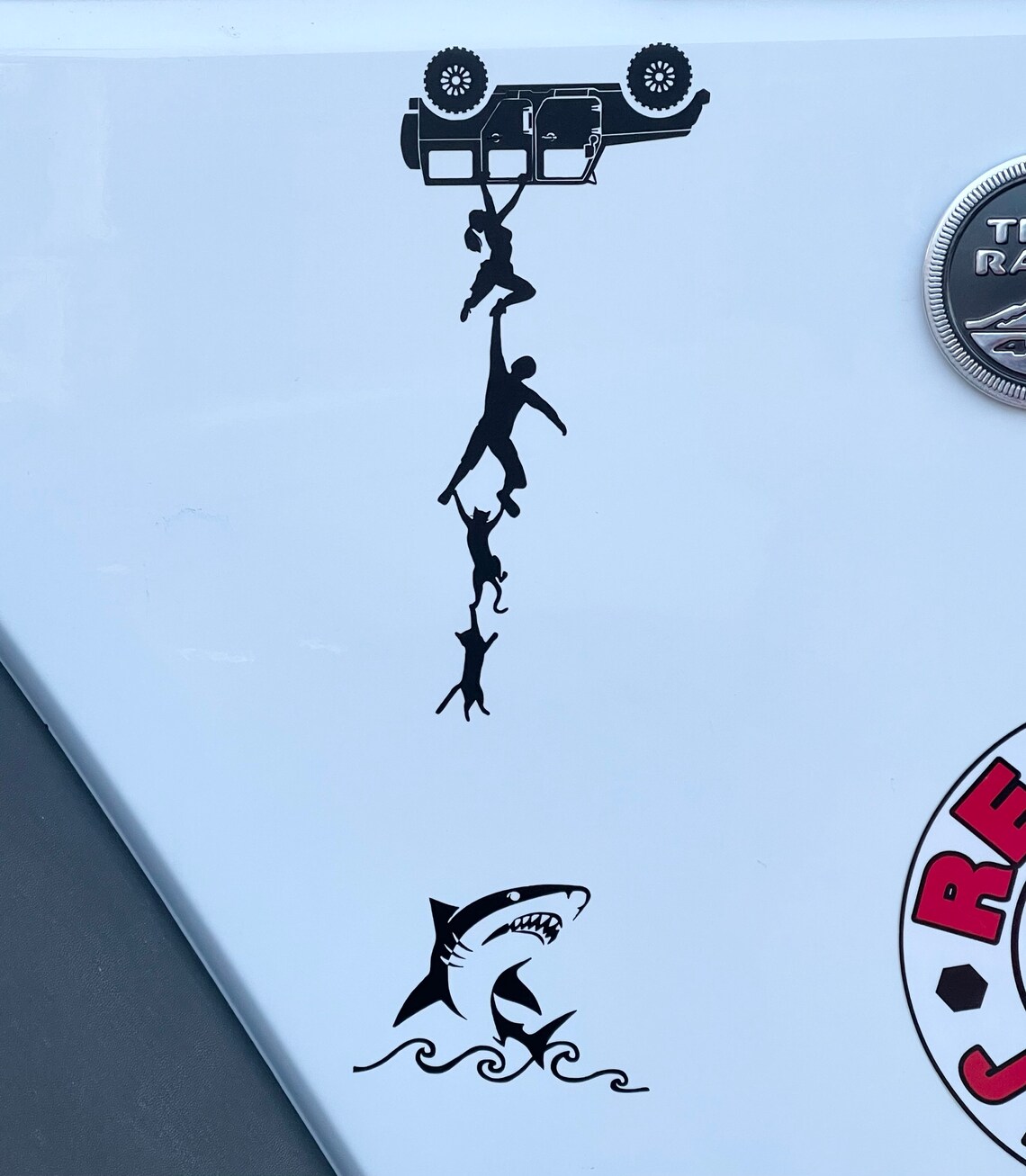 Personalizzabile Hang'n On Upside Jeep Decal Family Etsy