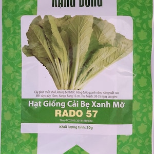 Asian vegetable /mustard vegetable (cai be xanh mo ) new package 20 gram