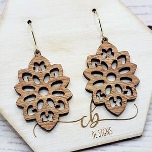 FICHIER NUMÉRIQUE - fleur découpe boucle d'oreille fichier SVG