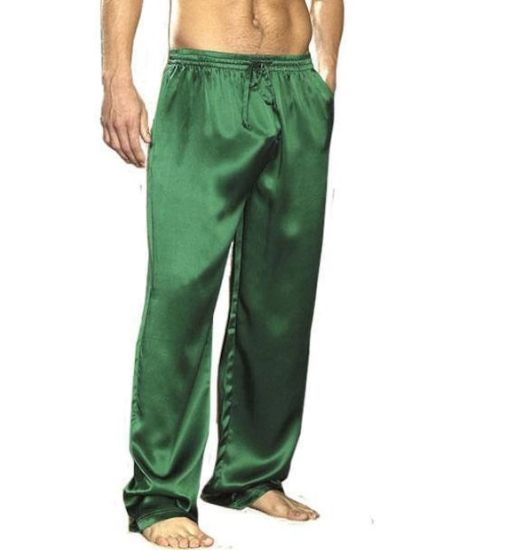 Custom made and Personalized Men silk satin long pants Mens | Etsy