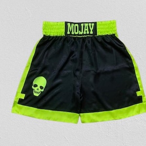 AANGEPASTE zwarte boksshorts en geborduurde boksshorts voor heren Boksbroek voor volwassenen en kinderen boksshorts voor heren meisjesshorts en babyshorts