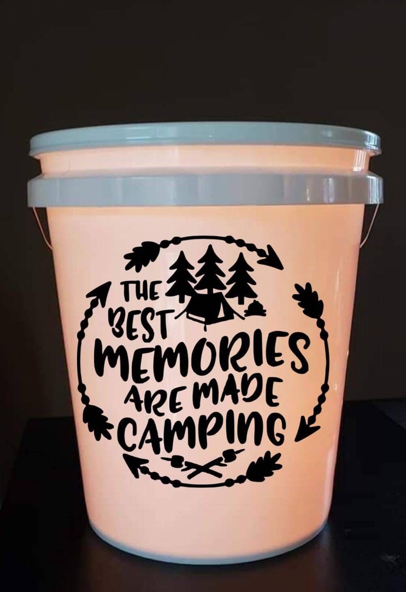 Camping bucket light decal making memories Etsy
