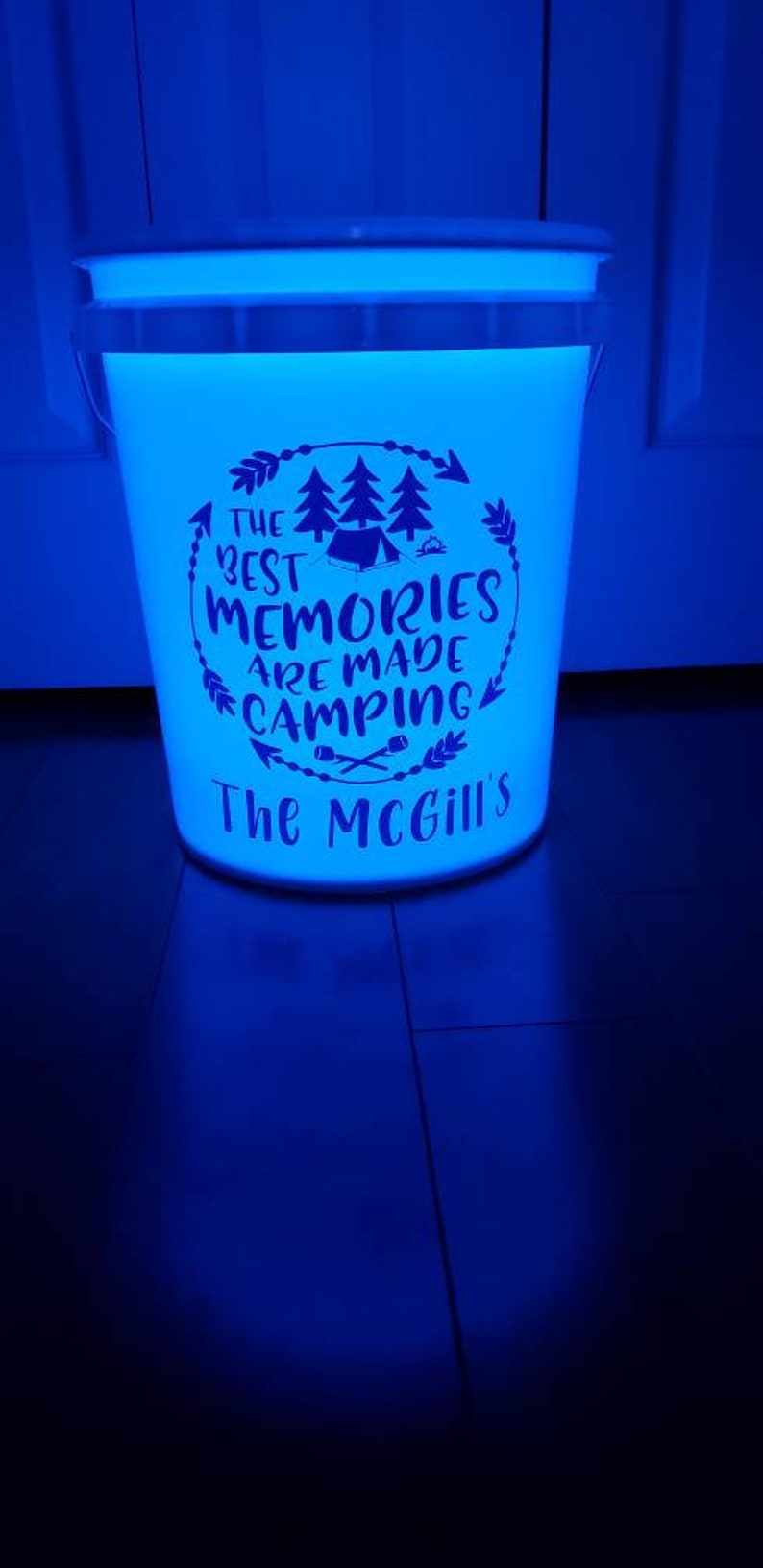 Camping bucket light decal making memories Etsy