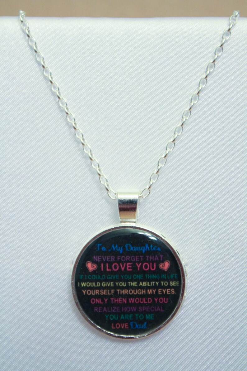 Sterling Silver To My Daughter Pendant Necklace