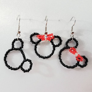 Mickey and Minnie Mouse Earrings, Disney Fan, Disney Gift
