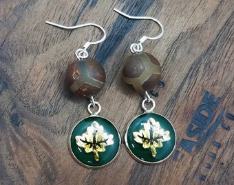 Gold Leaf Fall Earrings, Autumn Earrings
