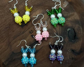 Easter Bunny Earrings, Spring Bunny Earrings, Rabbit Bunny Earrings