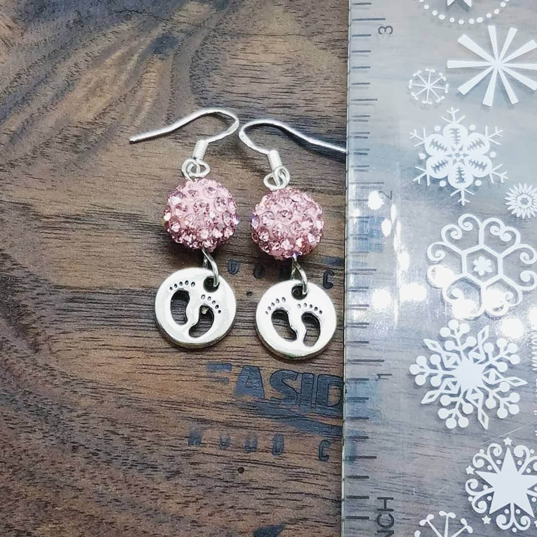Baby Gender Reveal Earrings Baby Girl Earrings Baby Boy Etsy UK