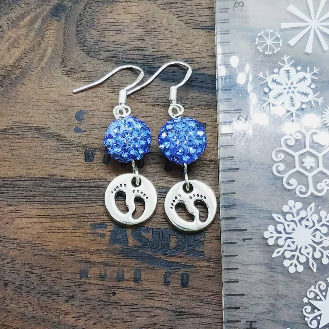 Baby Gender Reveal Earrings Baby Girl Earrings Baby Boy Etsy UK