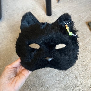 Black Cat/Panther Fully Furred Therian Animal Mask