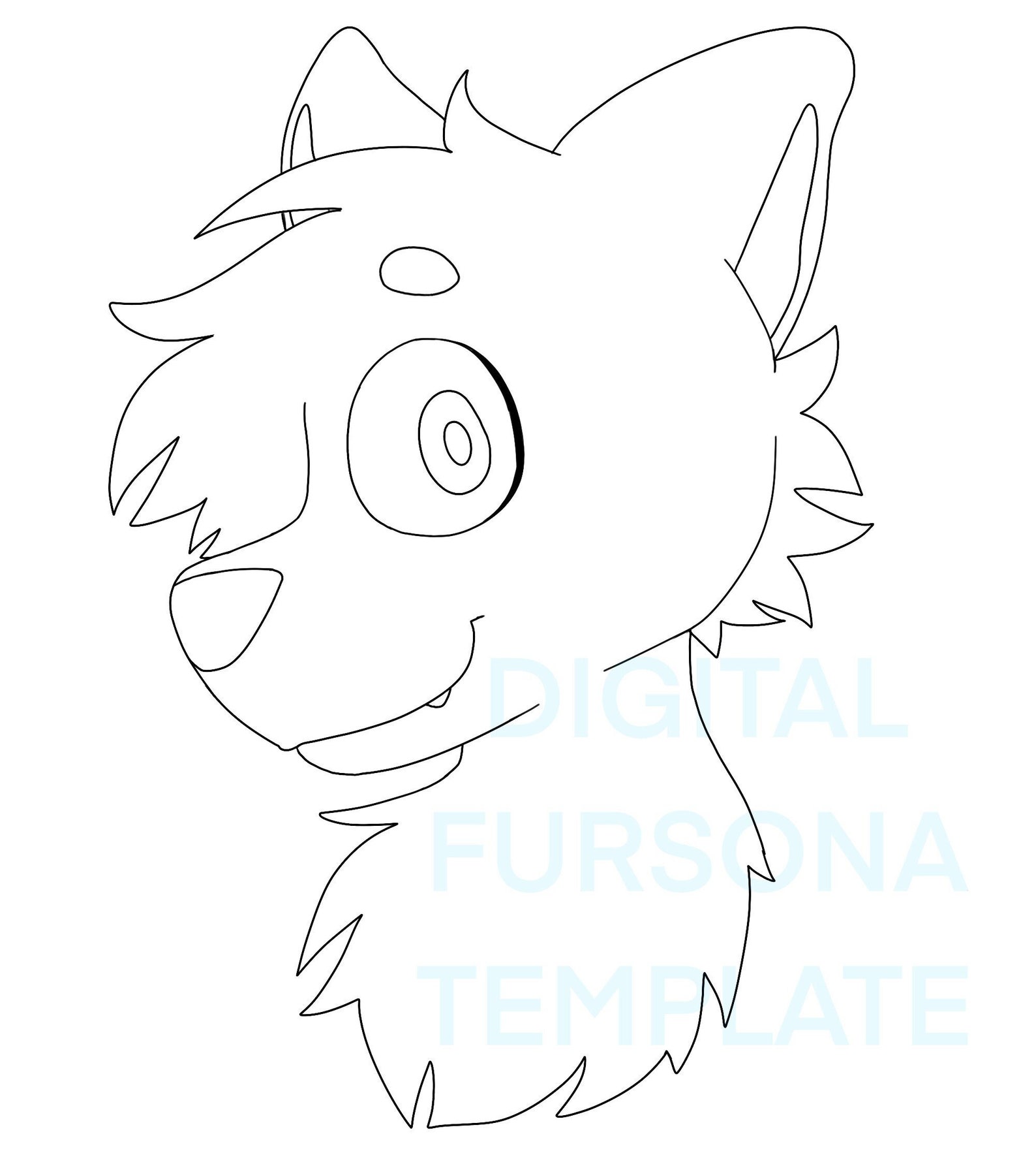 Fursona/Fursuit Head Drawing Template Base Etsy Fursona/Fursuit Head Drawing Template Base Etsy