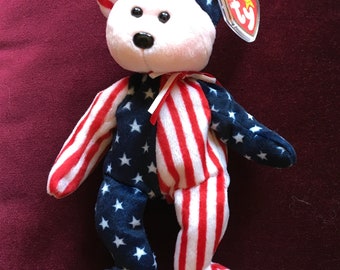 star spangled beanie baby