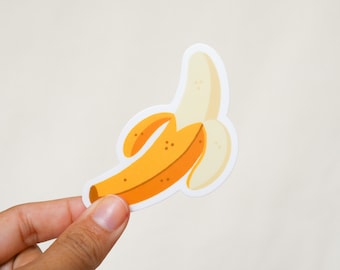 Banana Sticker, Cute Stationery, Fruit Sticker, Laptop Sticker, Water Bottle Sticker, Waterproof Vinyl Sticker, Fruit Art, Die Cut Sticker