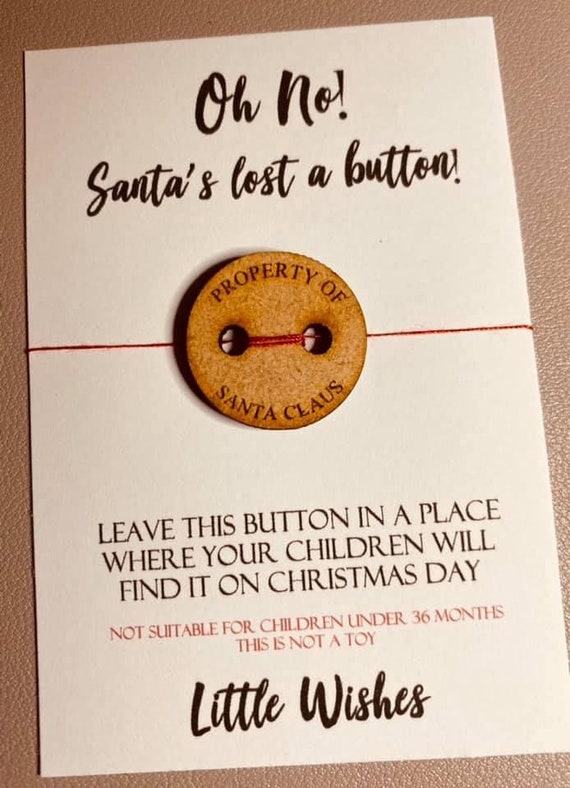 CHRISTMAS TRADITION Santa's Lost Button With personalised letter