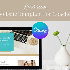 Canva Coach Website Template | Professional Webpage | Sales Page Canva Website For Coaches | Business Coaching Web Design | Landing Page