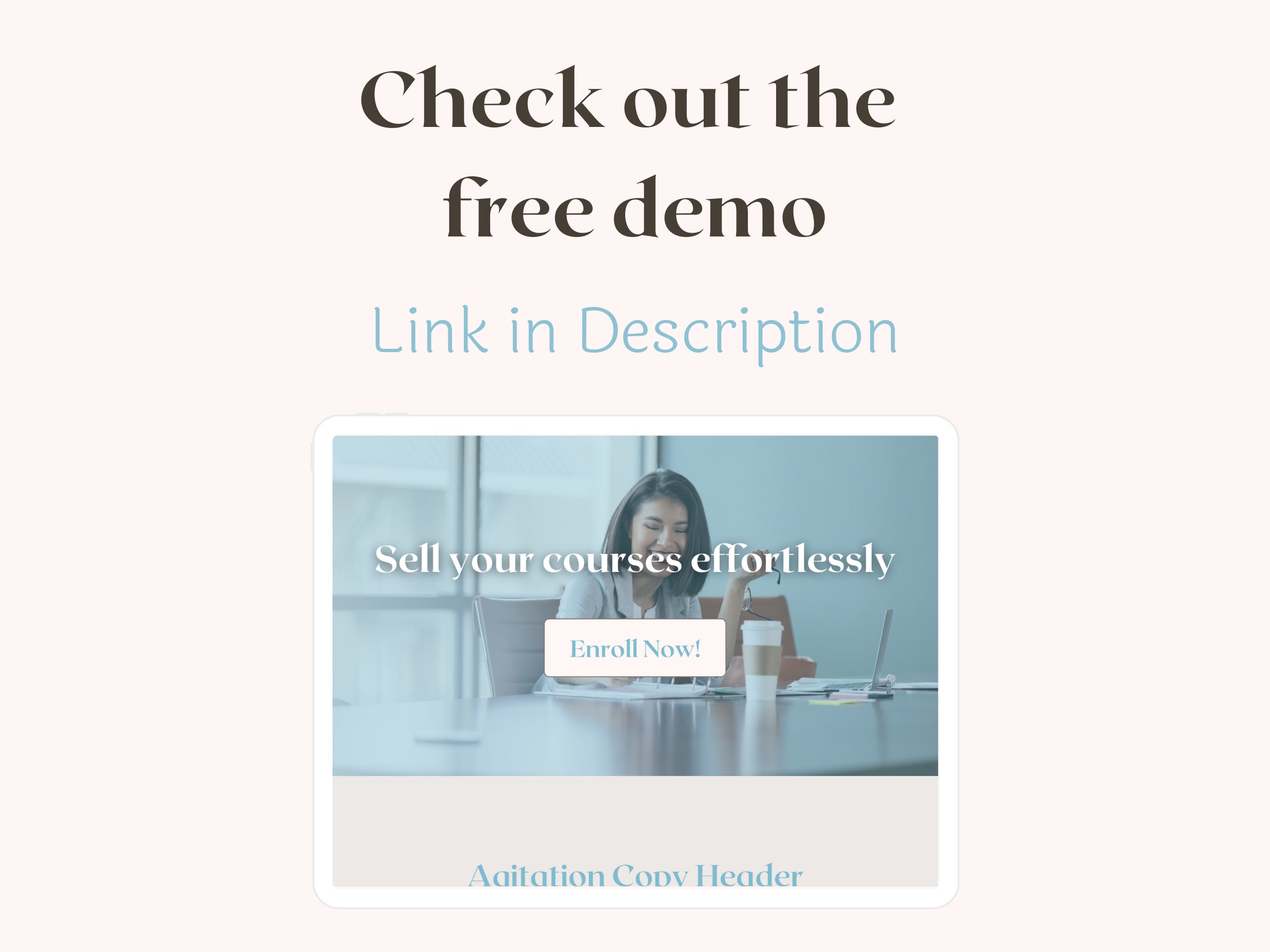 Course Creator Canva Website Template Online Course Sales Page Course ...
