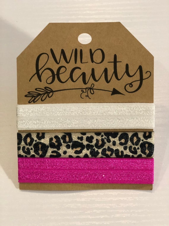Wild Beauty No Snag Hair Ties Set Of 3 Leopard Print Hot Etsy