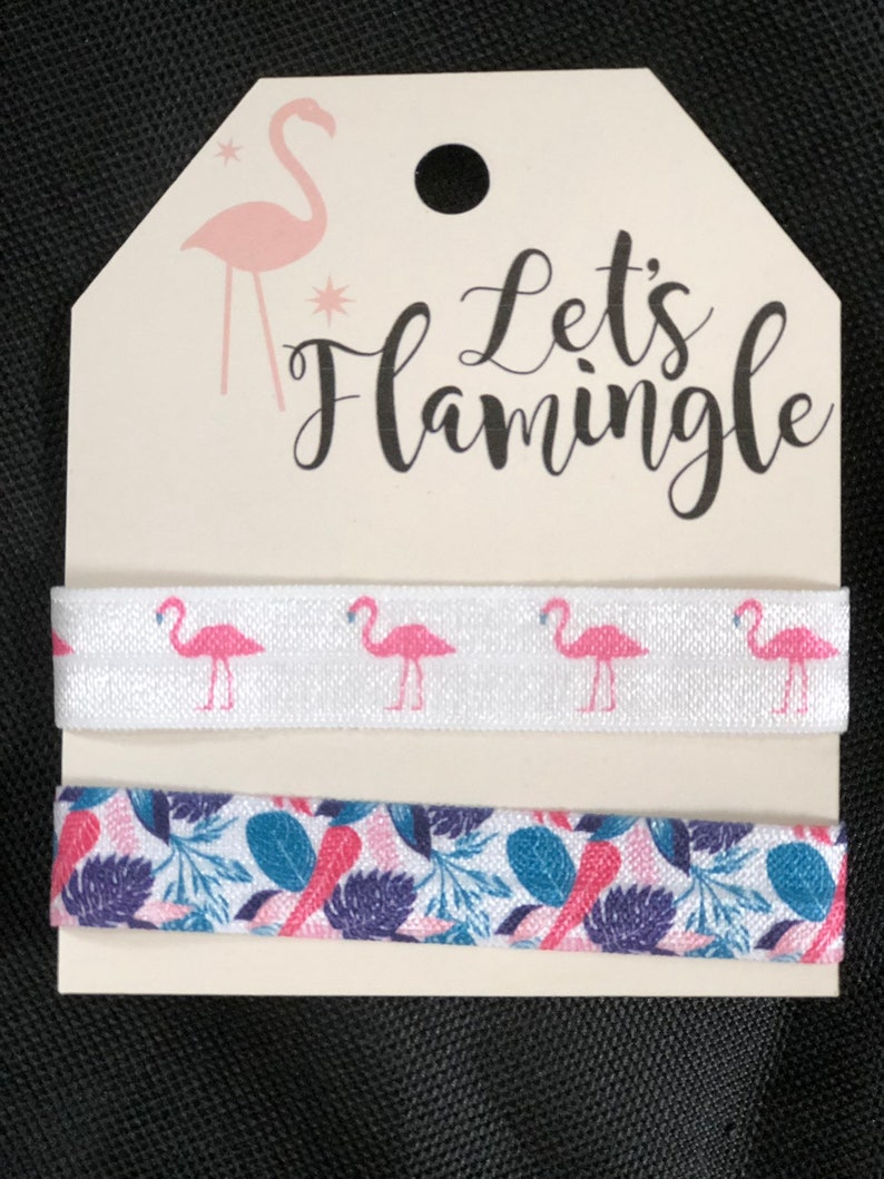 Bachelorette Party Elastic Hair Ties Let S Flamingle Etsy