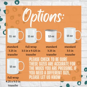Transferencias de sublimación personalizadas para tazas, impresiones de sublimación para tazas de café, transferencias de sublimación listas para imprimir para tazas, impresiones de sublimación para tazas imagen 2