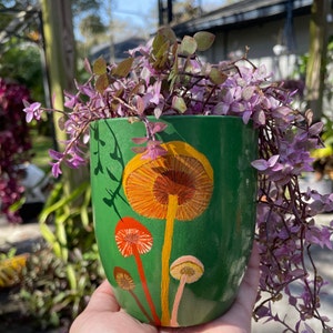 Handmålad blomkruka