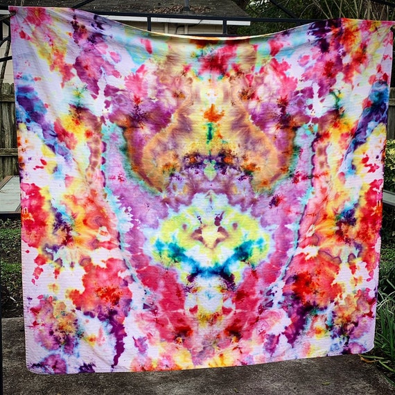 Handmade Ice Dye Tie Dye Shower Curtain Etsy