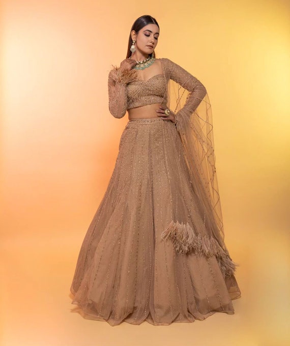 Net clearance wedding lehenga