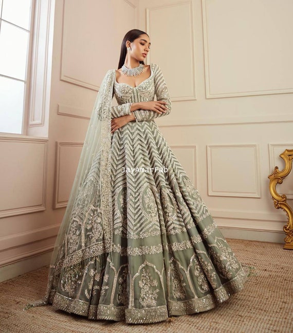 Zari work store bridal lehenga