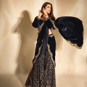 Premium Designer Velvet Top, Palazzo & Dupatta Set – Party-Ready Elegance