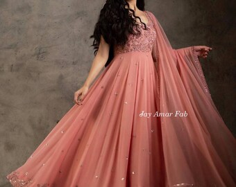 long georgette dress