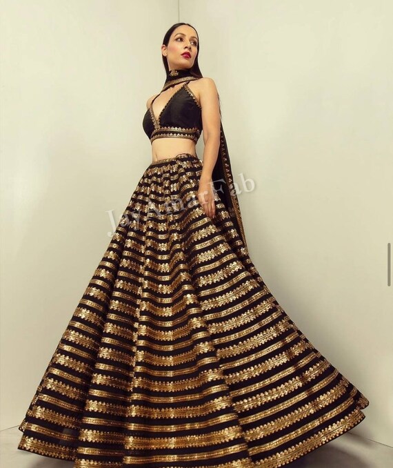 gold lehenga top