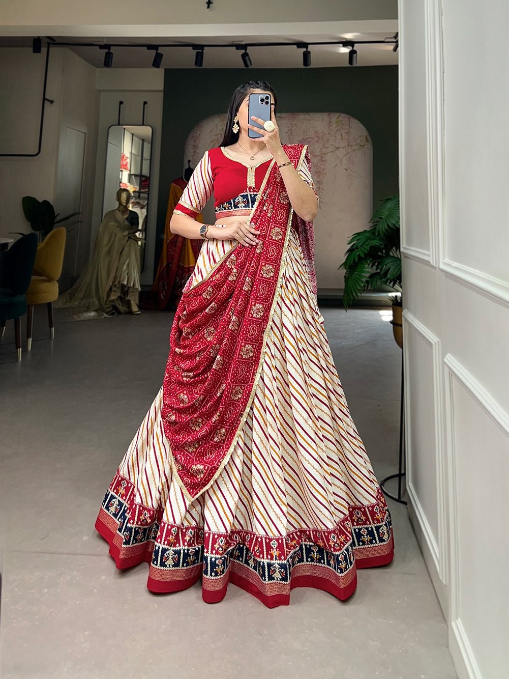 Indian Cream Cearl Gold Crystal Embellished Hand Embroidered Adult Belt  Sari Saree Dress Costume Bridal Belt 103 