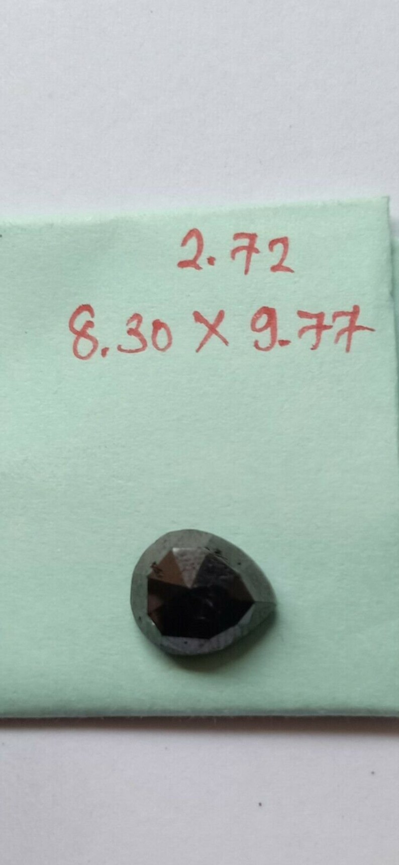 2.72ct Loose Black Diamond pear cut 8.30X9.77MM,Black Diamond,Loose diamond,Fancy diamond,Diamond,Diamond for ring,Natural diamond