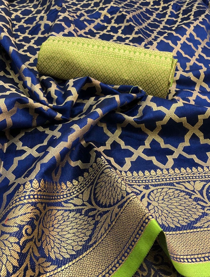 Silk Saree With Heavy Rich Pallu With Blouse