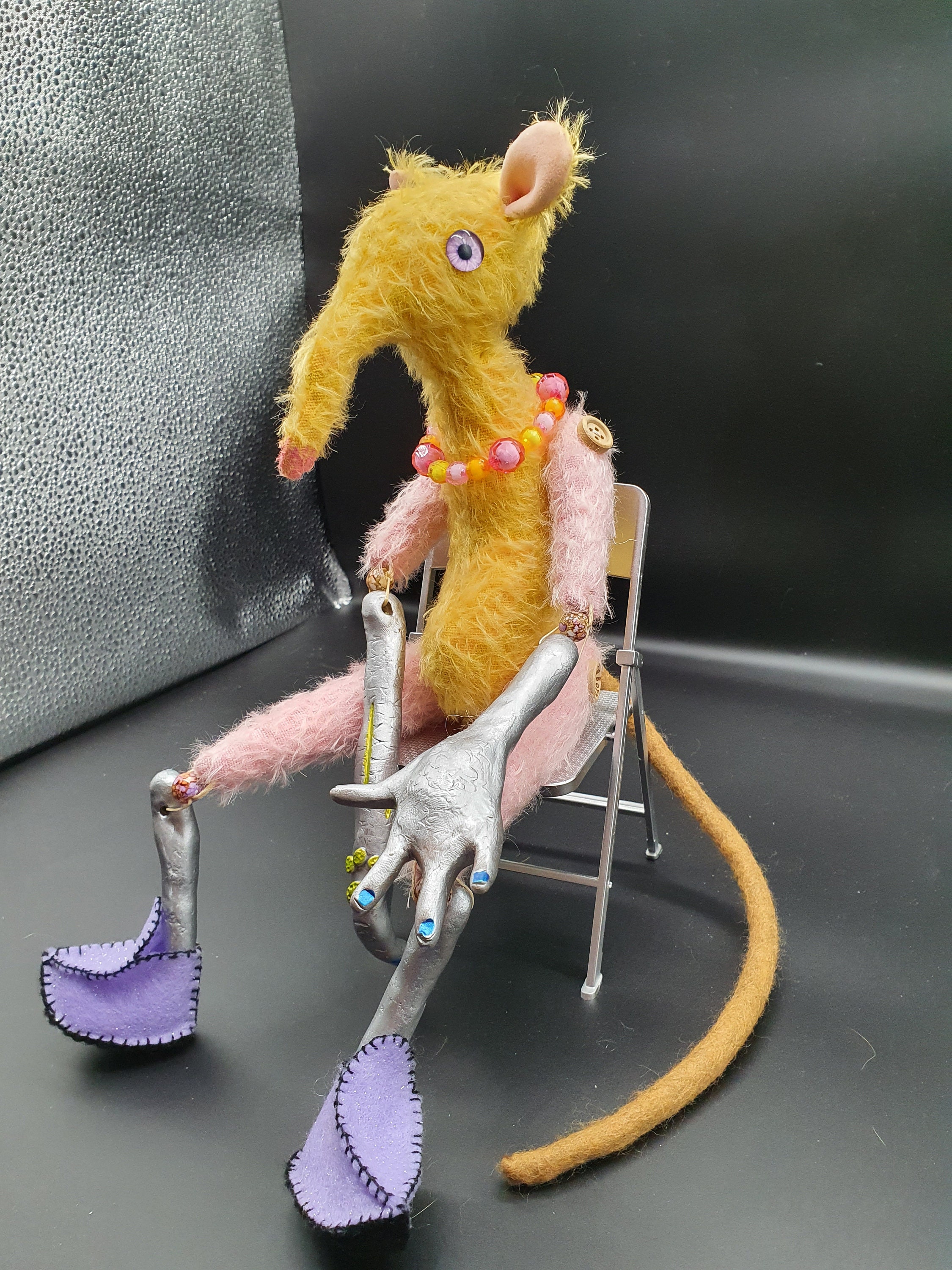 Mello Pastel Mohair Bjd Posable Rat Artdoll - Etsy