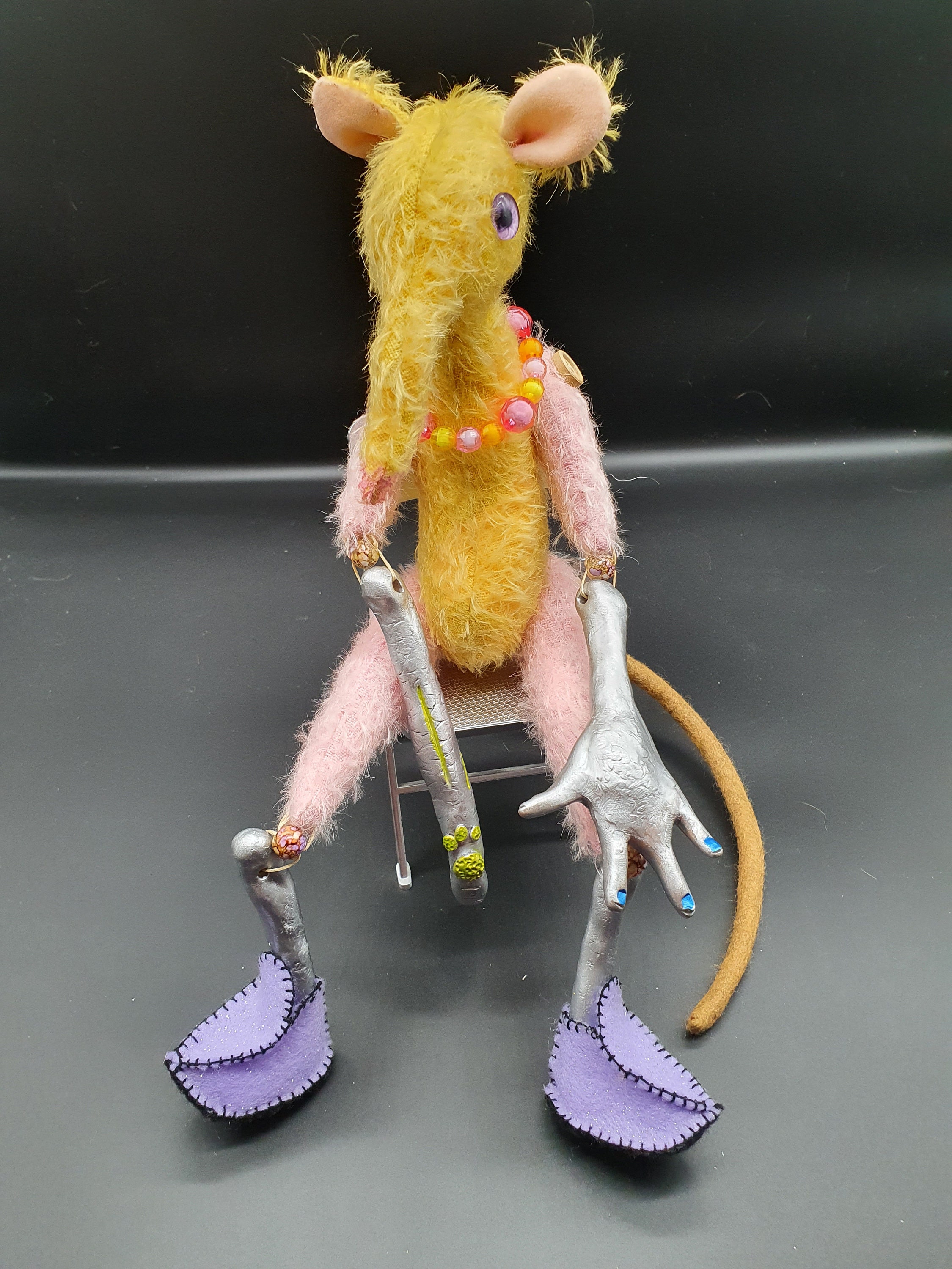 Mello Pastel Mohair Bjd Posable Rat Artdoll - Etsy