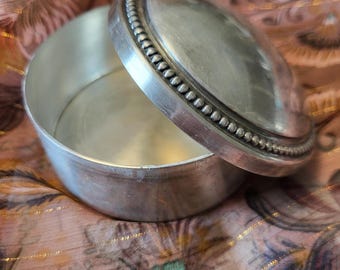 Small silver metal box