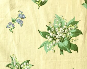 Pretty Vintage Sanderson Lily Of The Valley Fabric
