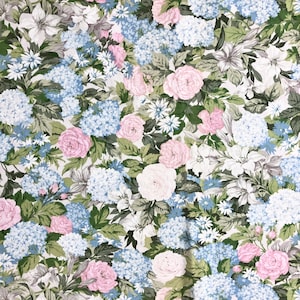 Vintage Sanderson &#39;Flower Show&#39; Fabric