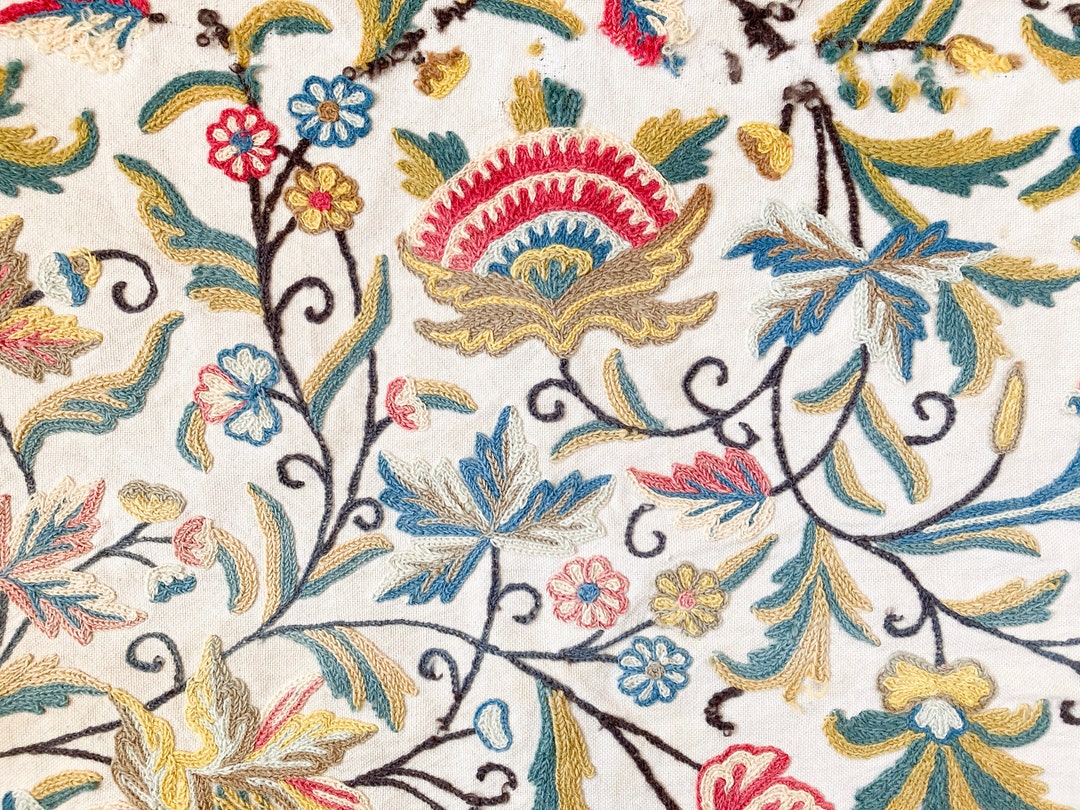 Vintage Crewel Work Panel Etsy UK