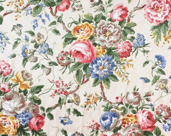 Pretty Vintage Bernard Wardle Floral Fabric Etsy