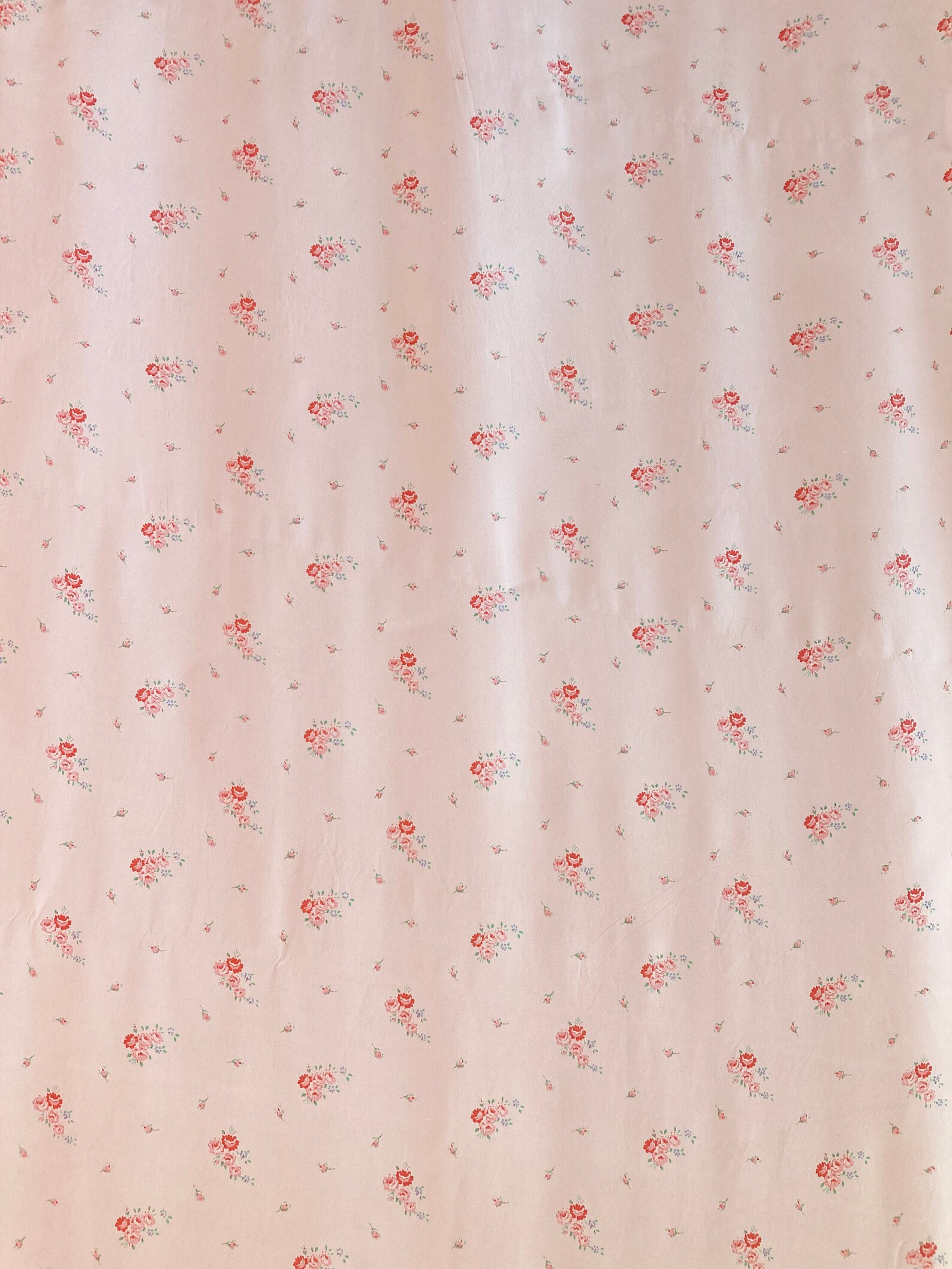 Pretty Vintage Rose Bud Fabric Etsy