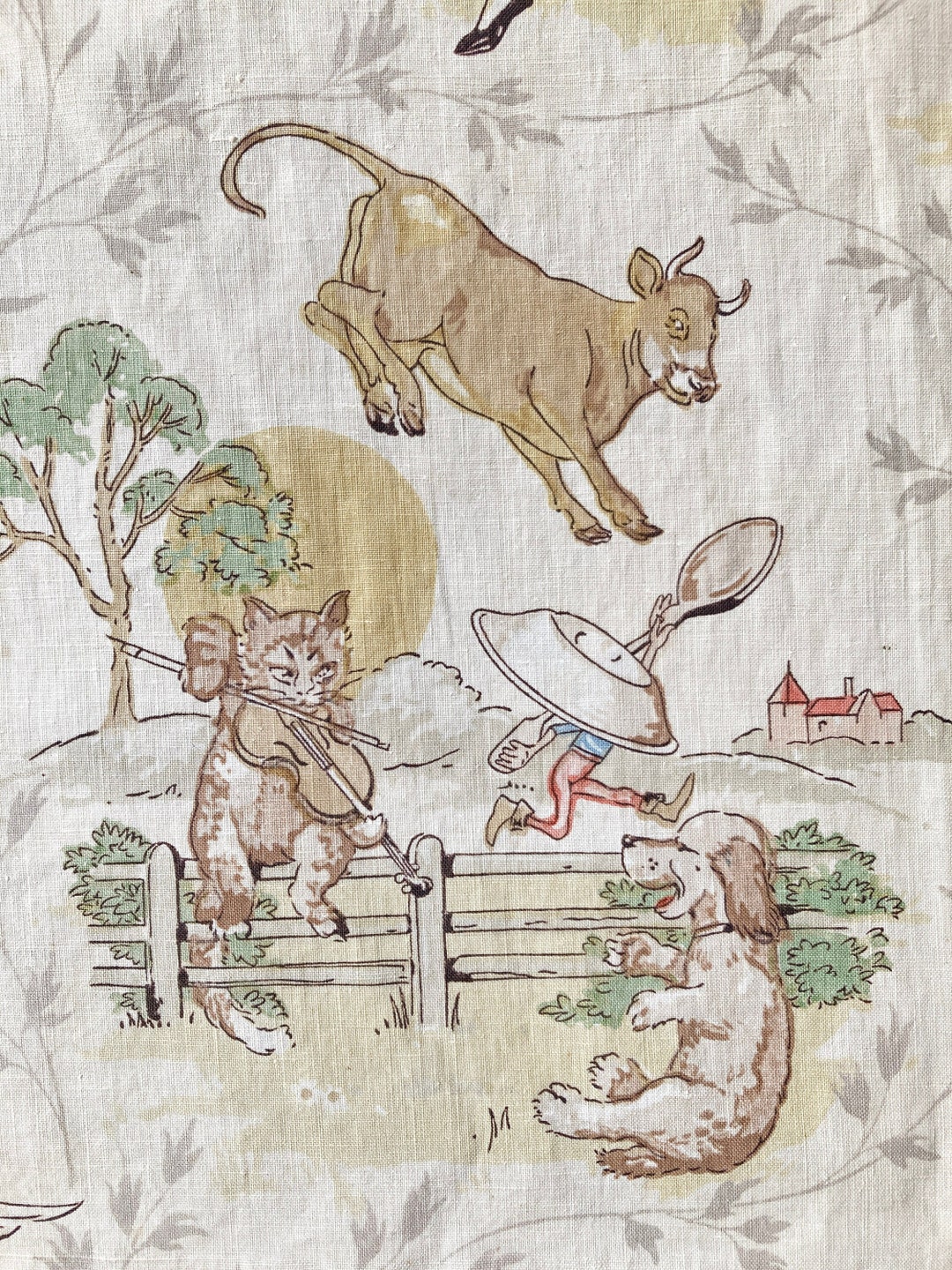 Vintage Sanderson Nursery Rhyme Fabric Etsy