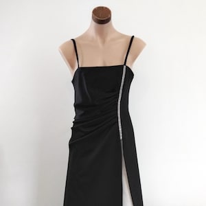 mr k satin dress Y2K Mr K Australia satin sheen strapless dress size 12 in midnight blue
