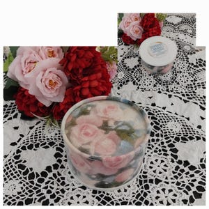Vintage 70s 80s Scentiments Silk Rose Dusting Powder Box