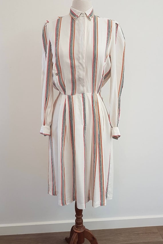 Vintage 80s Rainbow Stripe Long Sleeve Dress, Sportsgirl Australian Made  Size 8 - Etsy Australia