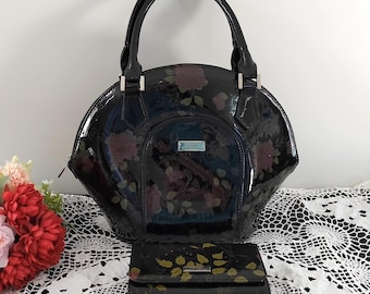 Sac Fourre-tout Vintage Ricardo Beverly Hills Motif Fleurs Santa Cruz – Bonne état