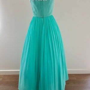 Vintage 50s Mint Green Ball Prom Formal Gown Dress, A Ninette Creation Size 8 image 4