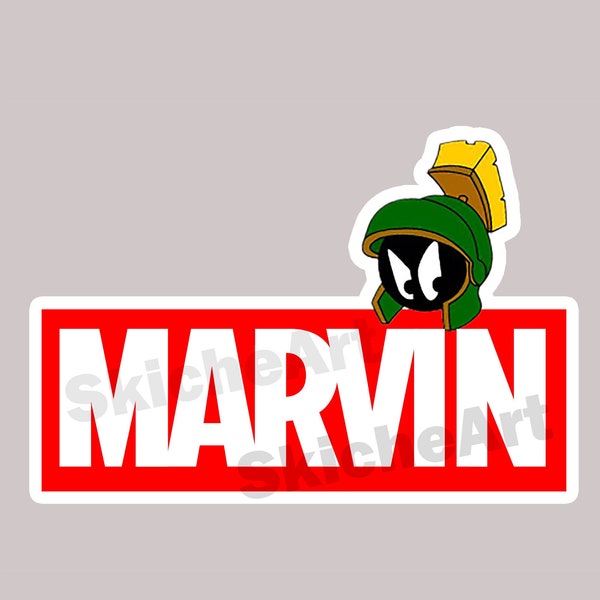 MARVIN vinyl sticker , great  laptops and more