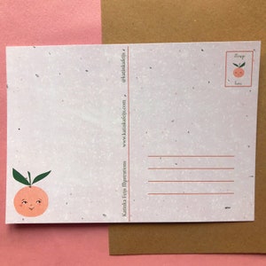 Hello Little Sprout postcard on 100% recycled sustainable paper, newborn baby gender-neutral card image 3