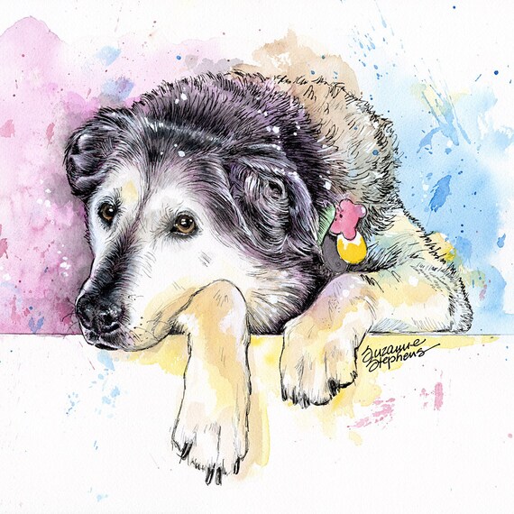 Painting horse Custom pet portrait Custom gift for Pet ...